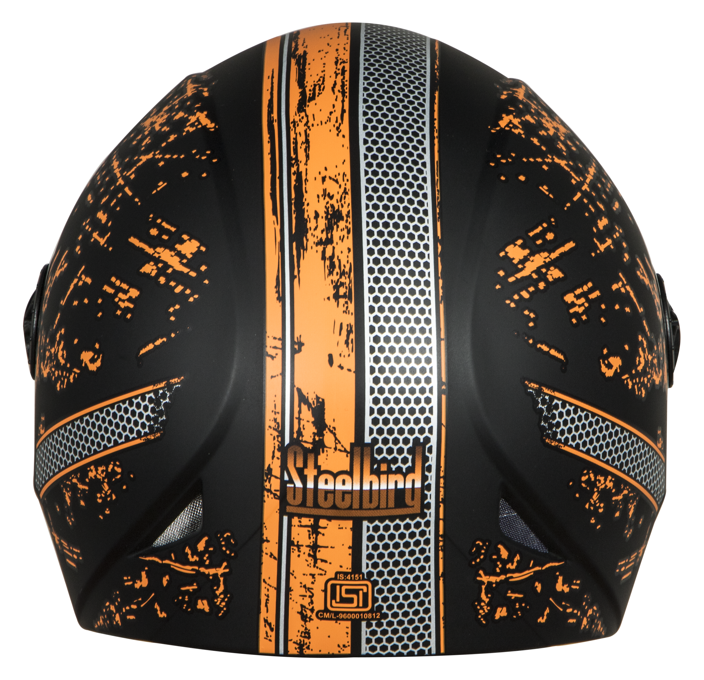 SBH-1 Adonis R2K Glossy Black With Orange( Fitted With Clear Visor Extra Smoke Visor Free)